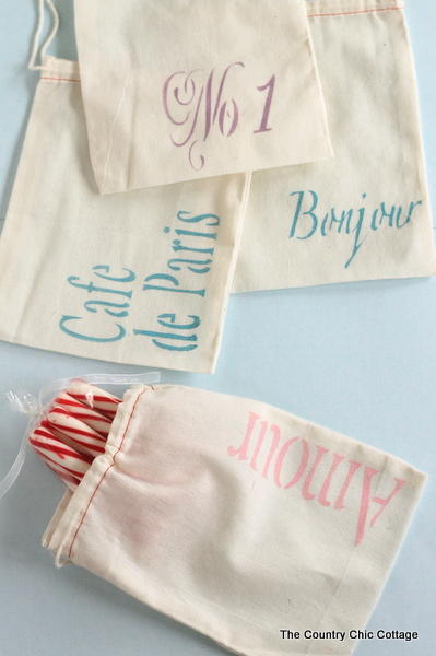 Chic French Wedding Favor Bags