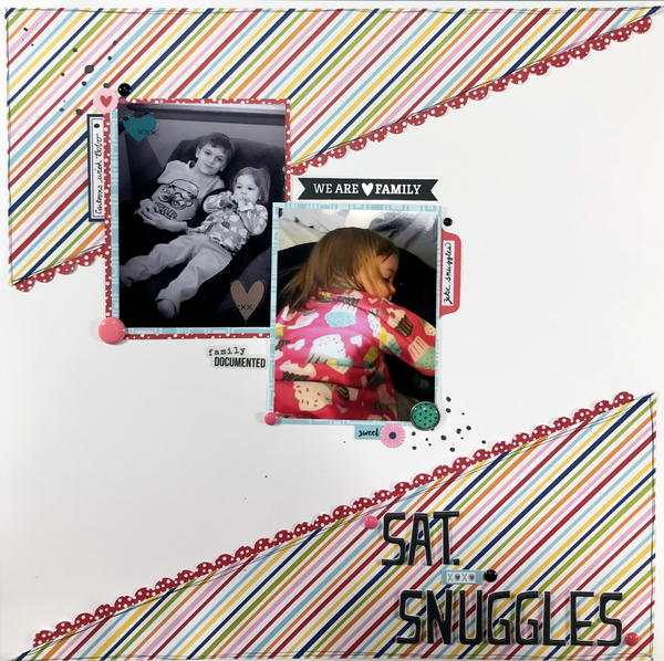 Saturday Snuggles Scrapbook Layout Saturday Snuggles Scrapbook Layout