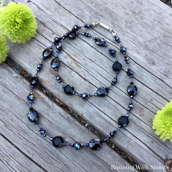 Black Tie Beaded Necklace Black Tie Beaded Necklace