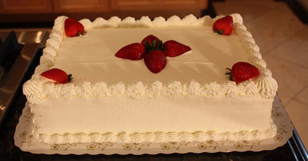 White Chocolate Mousse And Strawberry Layer Cake