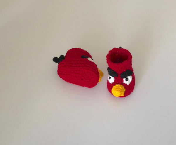 Angry Bird Baby Booties Angry Bird Baby Booties