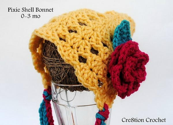 Pixie Shell Bonnet Newborn Pixie Shell Bonnet Newborn