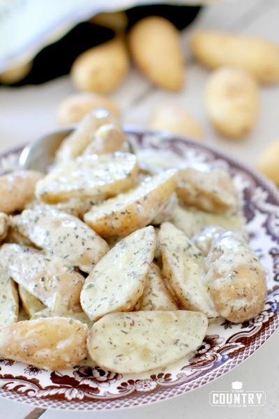 Creamy Herbed Fingerling Potatoes Creamy Herbed Fingerling Potatoes