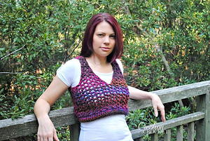 Unique V Neck Cropped Vest