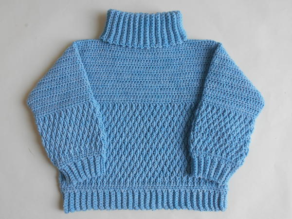 Crochet Sweater High Neck Pullover Crochet Sweater High Neck Pullover