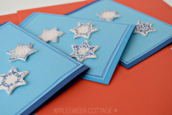 Christmas Cards with Clay Decorations Christmas Cards with Clay Decorations