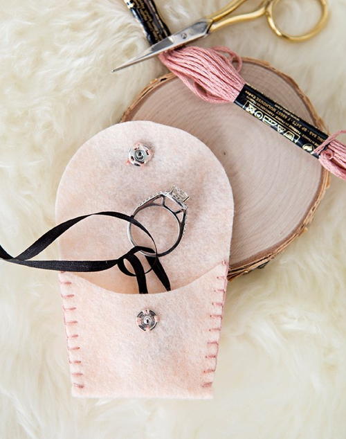 Felt Wedding Ring Pouch Felt Wedding Ring Pouch