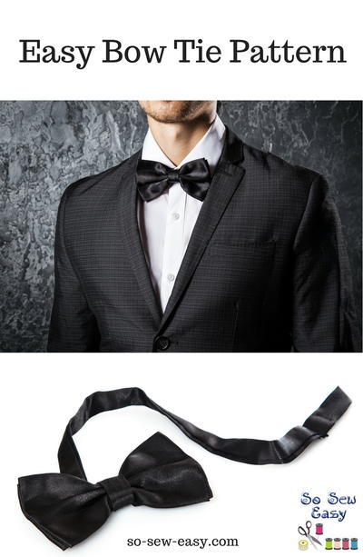 Easy Bow Tie Pattern Tutorial https://so-sew-easy.com/easy-bow-tie-pattern-tutorial/
