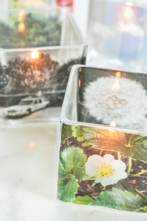 DIY Photo Votive Candle Holders