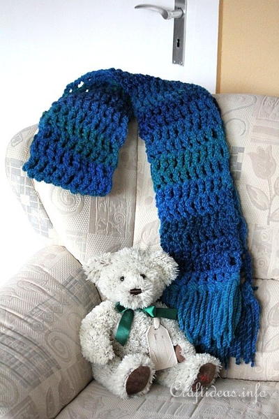 Chunky Blue Winter Scarf Chunky Blue Winter Scarf