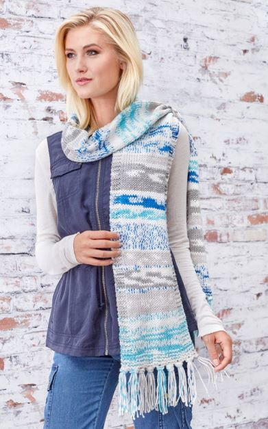 Knit Faux Fair Isle Scarf Knit Faux Fair Isle Scarf