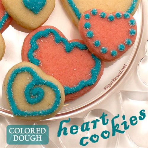 Colored Dough Heart Cookies Colored Dough Heart Cookies