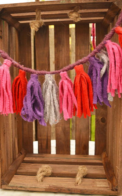 Upcycled Sweater Felt Tassels Upcycled Sweater Felt Tassels