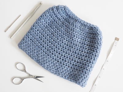 Simple Edgy Messy Bun Crochet Hat
