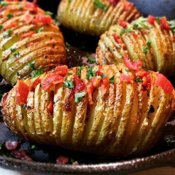 Parmesan and Herb Hasselback Potatoes Parmesan and Herb Hasselback Potatoes