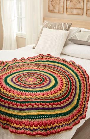 Circular Fall Mandala Crochet Throw Circular Fall Mandala Crochet Throw