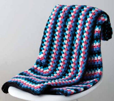 Granny Goes Bright Crochet Blanket