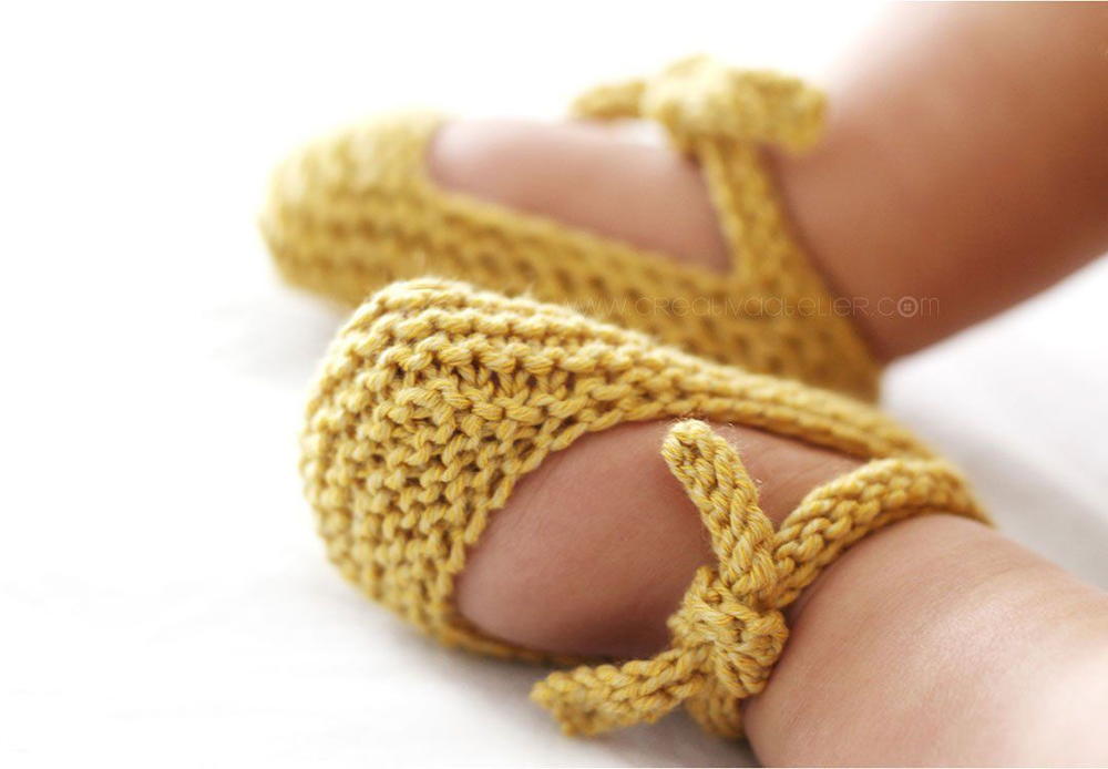 metrisk oprindelse Moralsk Knitted Baby Ballerina Shoes | AllFreeKnitting.com