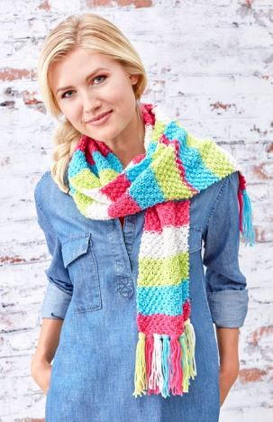 Candy Shop Textured Knit Scarf