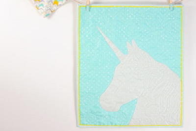 Mythical Unicorn Applique Wallhanging