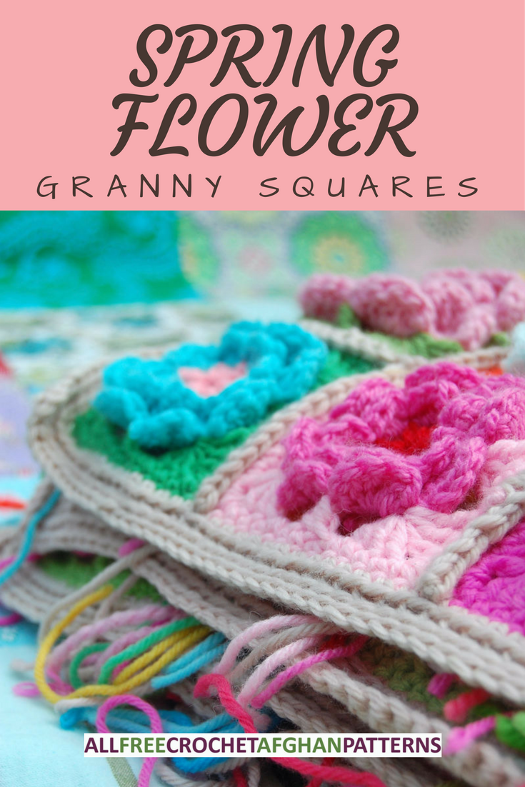25 Spring Flower Granny Squares Allfreecrochetafghanpatterns Com