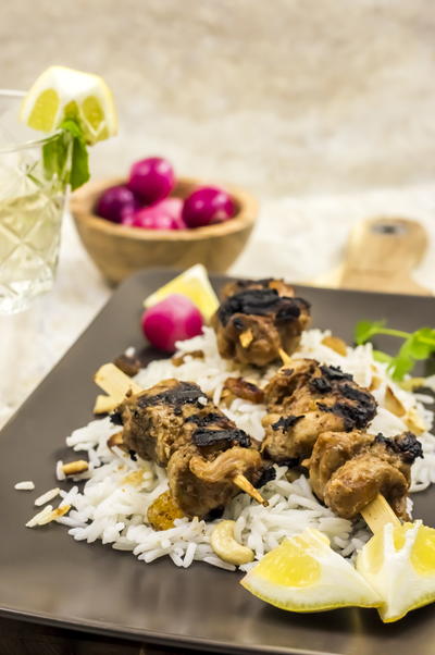 Cast Iron Grilled Chicken Skewers