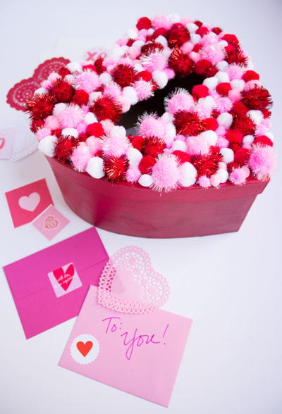 Pom Pom Valentines Box Pom Pom Valentines Box