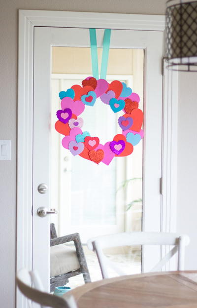 Colorful Valentine's Day Wreath