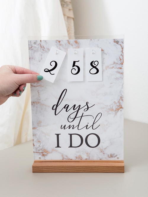 Wedding Day Countdown Sign Wedding Day Countdown Sign