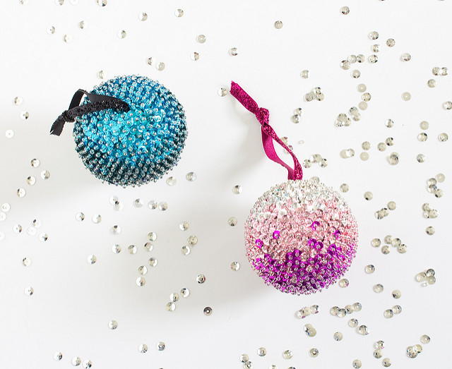 Ombre Sequin Beaded Ornaments Ombre Sequin Beaded Ornaments