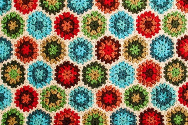 Vintage Vibe Crochet Hexagon Afghan Vintage Vibe Crochet Hexagon Afghan