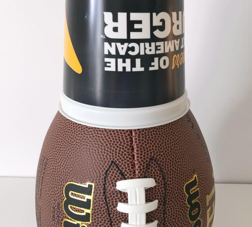 Upcycled Football Vase Upcycled Football Vase