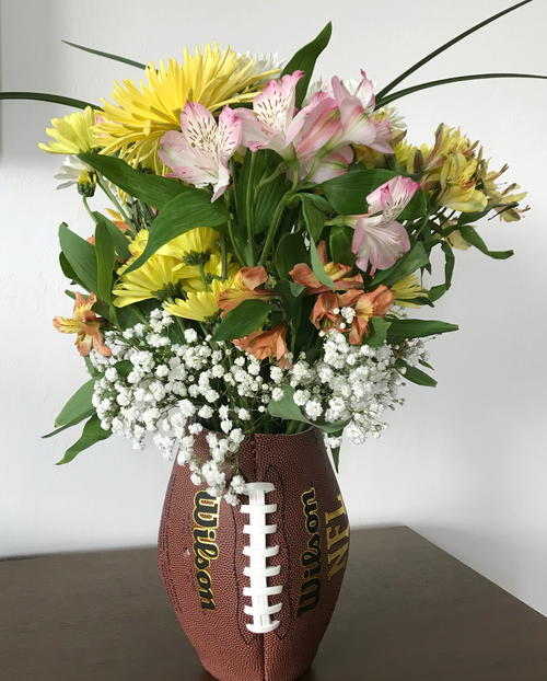 Upcycled Football Vase_2