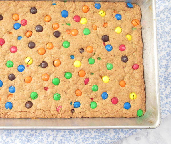 Homemade Oatmeal Bars with M&M’s
