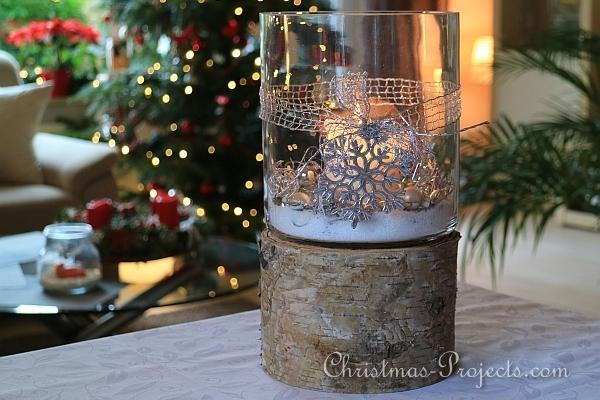 Elegant Winter Candle Centerpiece