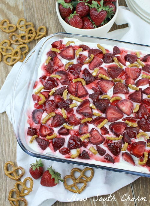 Strawberry Vanilla Poke Cake Strawberry Vanilla Poke Cake