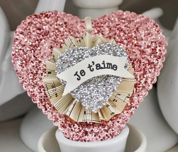 Glittery Valentines Day Hearts Glittery Valentine's Day Hearts