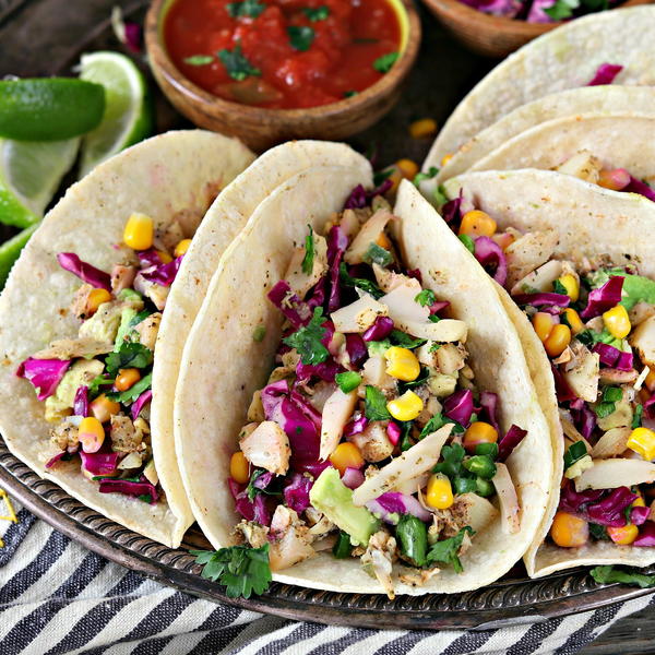 Vegan Fish Tacos with Cilantro-Lime Slaw Vegan Fish Tacos with Cilantro-Lime Slaw