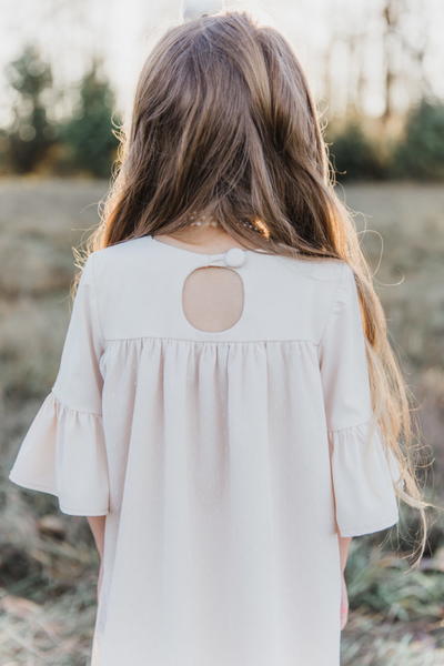 Girls Dress with Ruffle Sleeves Girl's Dress with Ruffle Sleeves