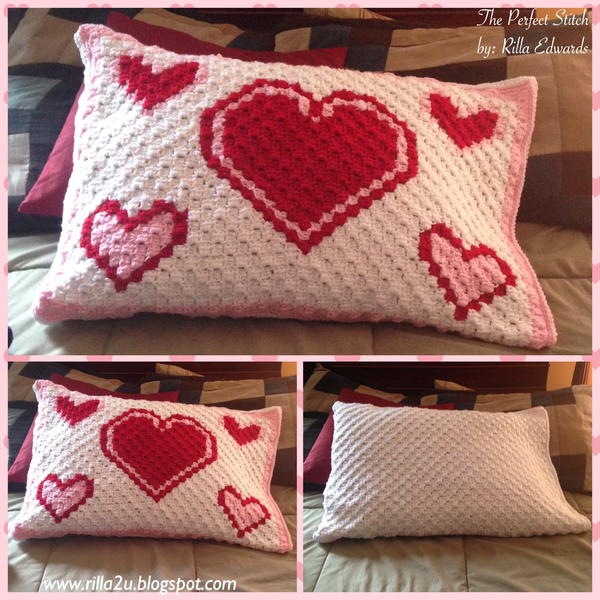 Hearts Pillow CoverSham Hearts Pillow Cover/Sham