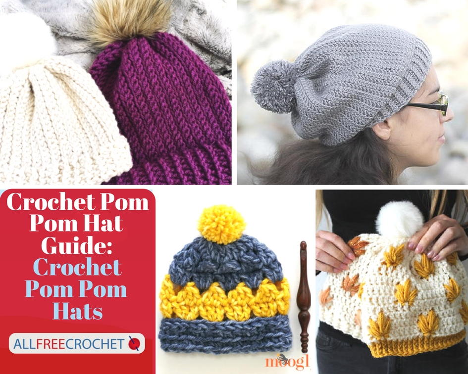 crochet baby hat with pom pom