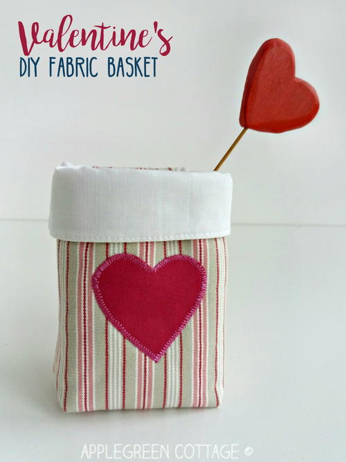 Valentine Mini Fabric Basket Valentine Mini Fabric Basket