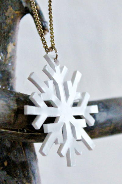 Shrinky Dink Snowflake Necklace Shrinky Dink Snowflake Necklace