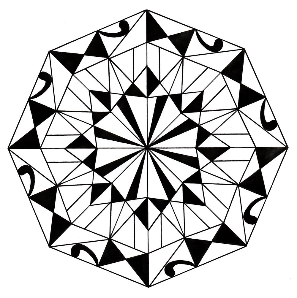 Kaleidoscope Mandala Adult Coloring Page Favecrafts Com