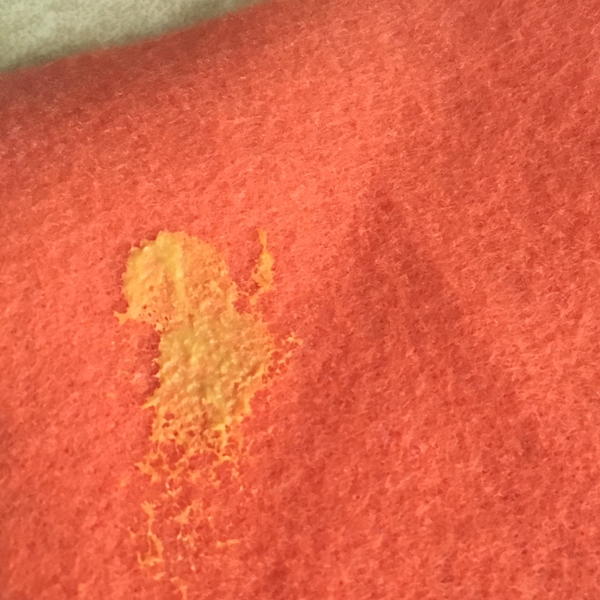 Spilled Mustard on Orange Felt