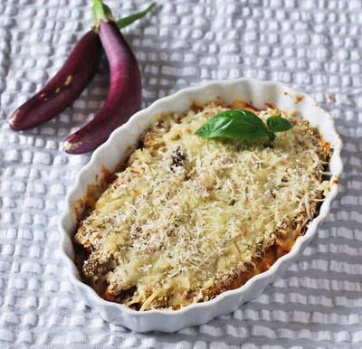 Eggplant Parmesan for One