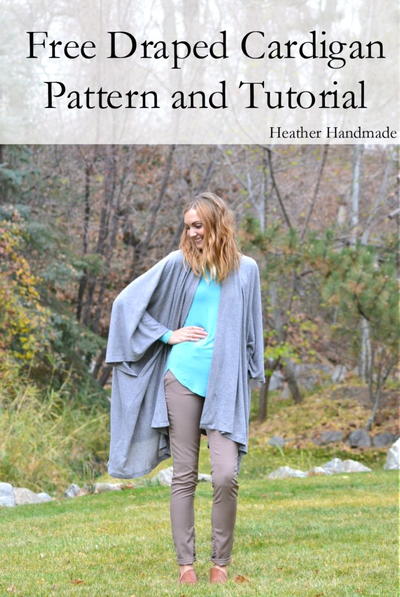 Free Draped Cardigan Sewing Pattern Free Draped Cardigan Sewing Pattern