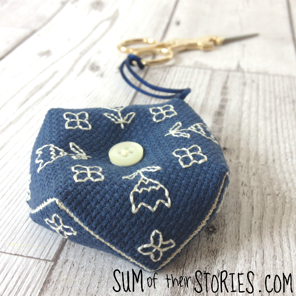 Embroidered Mini Biscornu Embroidered Mini Biscornu