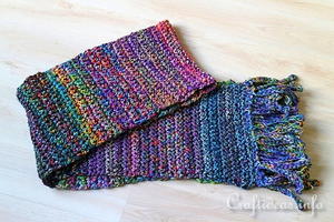 Stash Busting Crochet Scarf of Many Colors