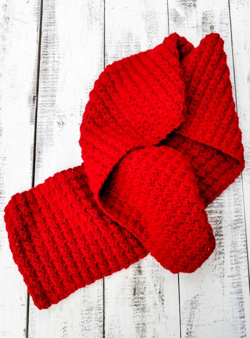 Crochet Sweetheart Scarf Crochet Sweetheart Scarf